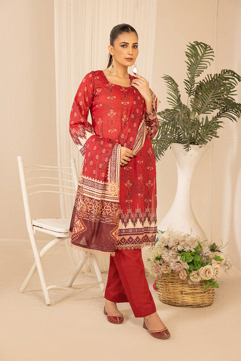 3PC PRINTED DORA LAWN SUITE